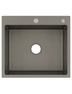 Мойка для кухни прямоугольная Venta BVM6050G Gray 600х500х215 мм из нержавеющей стали