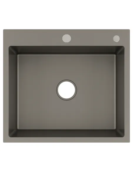 Мийка для кухні прямокутна Venta BVM6050G Gray 600х500х215 мм з нержавіючої сталі