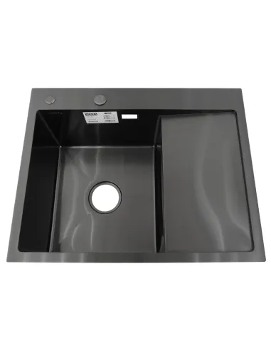 Мойка для кухни прямоугольная Venta BVM6350B Black 630х500х215 мм из нержавеющей стали