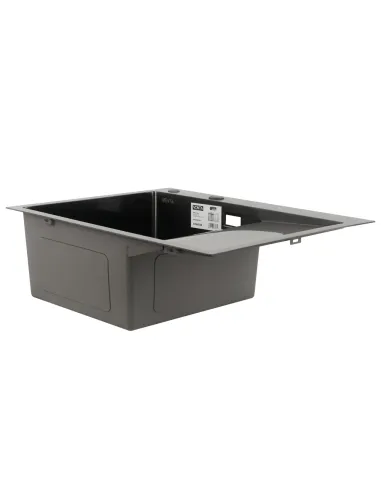 Мийка для кухні прямокутна Venta BVM6350B Black 630х500х215 мм з нержавіючої сталі