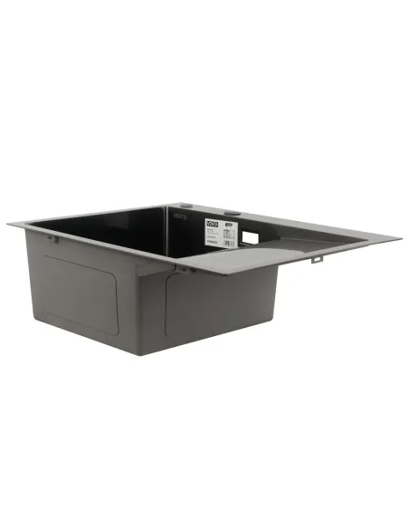 Мийка для кухні прямокутна Venta BVM6350B Black 630х500х215 мм з нержавіючої сталі