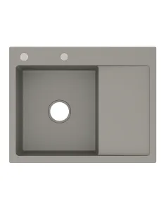 Мийка для кухні прямокутна Venta BVM6350G Gray 630х500х215 мм з нержавіючої сталі