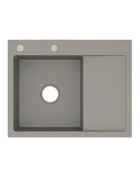 Мойка для кухни прямоугольная Venta BVM6350G Gray 630х500х215 мм из нержавеющей стали