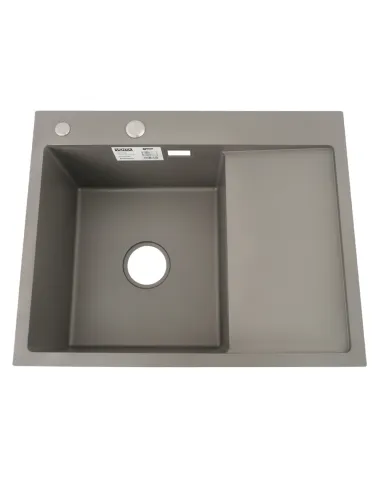 Мойка для кухни прямоугольная Venta BVM6350G Gray 630х500х215 мм из нержавеющей стали