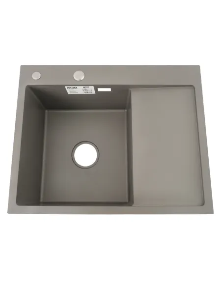 Мийка для кухні прямокутна Venta BVM6350G Gray 630х500х215 мм з нержавіючої сталі