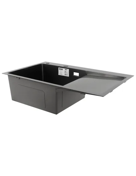 Мийка для кухні прямокутна Venta BVM7848B Black 780х480х215 мм з нержавіючої сталі