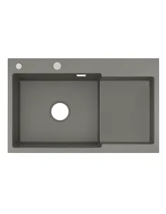 Мийка для кухні прямокутна Venta BVM7849G Gray 780х490х215 мм з нержавіючої сталі