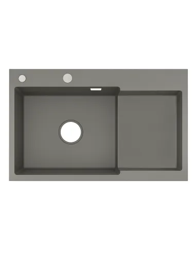 Мийка для кухні прямокутна Venta BVM7849G Gray 780х490х215 мм з нержавіючої сталі