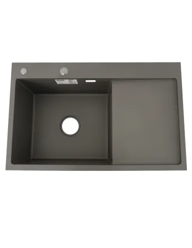 Мойка для кухни прямоугольная Venta BVM7848G Gray 780х480х215 мм из нержавеющей стали