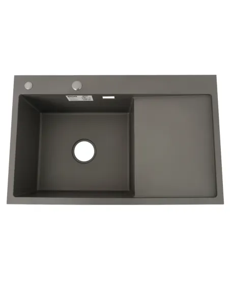 Мойка для кухни прямоугольная Venta BVM7848G Gray 780х480х215 мм из нержавеющей стали