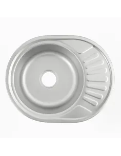 Мойка для кухни овальная Venta VM57456S, 570х450х160 мм, из нержавеющей стали