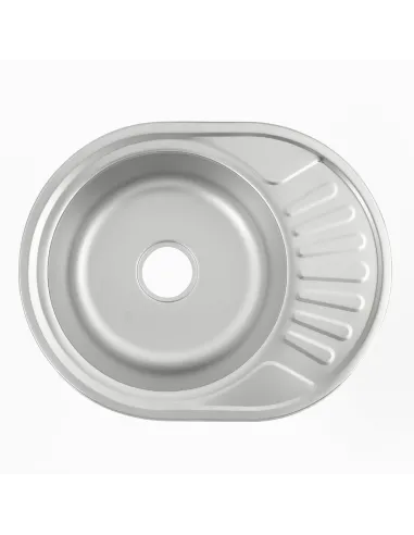 Мойка для кухни овальная Venta VM57456S, 570х450х160 мм, из нержавеющей стали