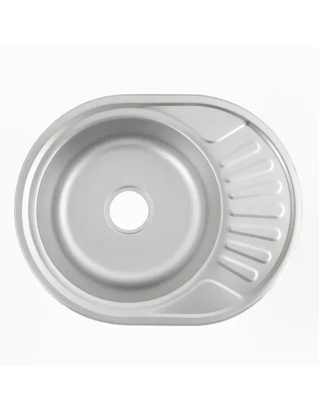 Мойка для кухни овальная Venta VM57456S, 570х450х160 мм, из нержавеющей стали