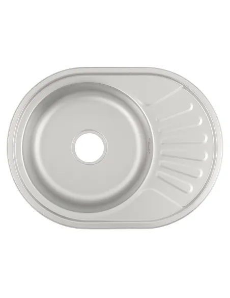 Мийка для кухні овальна Venta VM57458D, 570х450х160 мм, з нержавіючої сталі