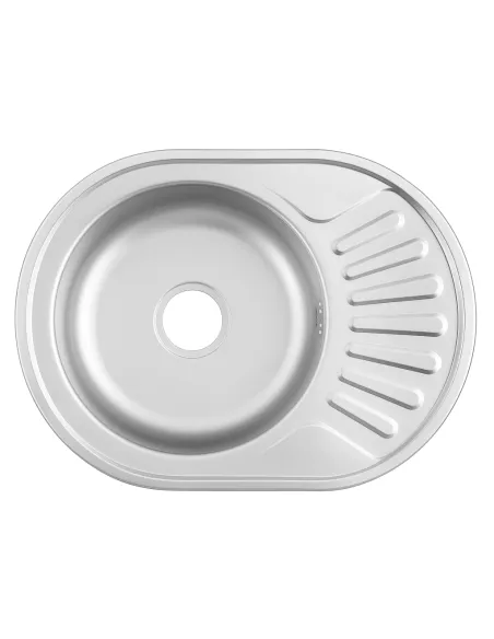 Мойка для кухни овальная Venta VM57458S, 570х450х160 мм, из нержавеющей стали