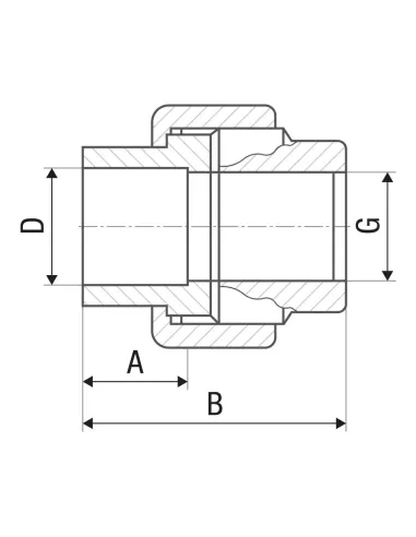 Сгон-американка ITAL РВ 20х1/2 дюйма для полипропиленовых труб