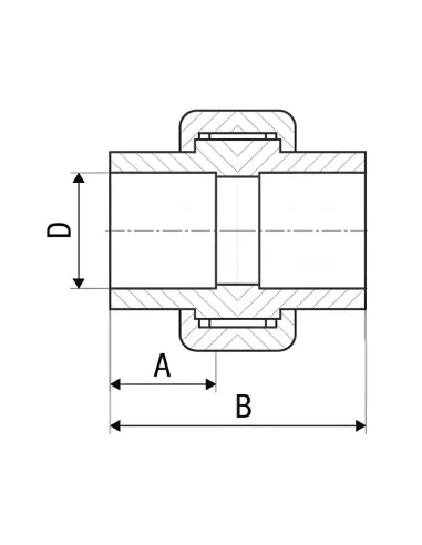 Муфта розбірна ITAL 32 мм для поліпропіленових труб