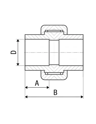 Муфта разборная ITAL 40 мм для полипропиленовых труб