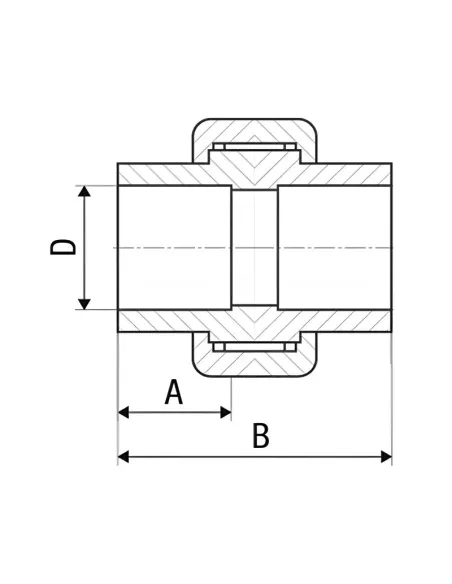 Муфта разборная ITAL 40 мм для полипропиленовых труб