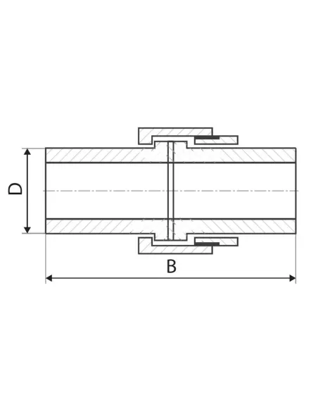 Муфта розбірна ITAL 32 мм для поліпропіленових труб, латунне різьблення