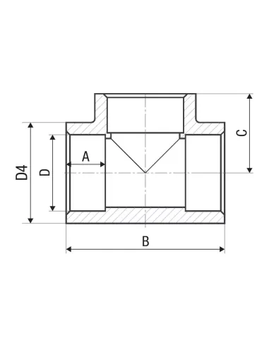 Тройник ITAL 63 мм для полипропиленовых труб