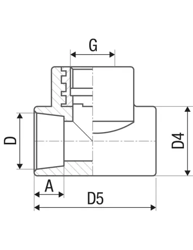 Тройник ITAL 32х1 дюйм, внутренняя резьба