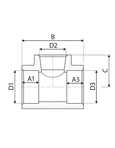 Трійник редукційний ITAL 110x50x110 мм для поліпропіленових труб