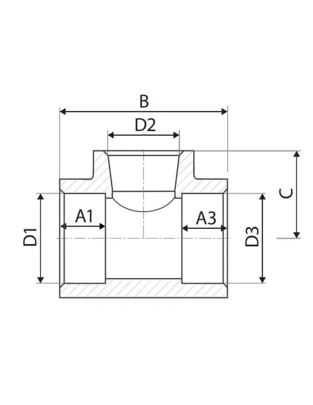 Трійник редукційний ITAL 110x90x110 мм для поліпропіленових труб