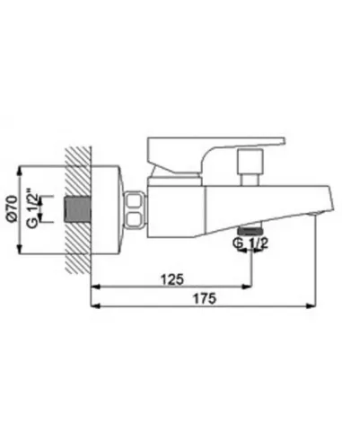 Смеситель для ванны Newarc Aqua 941511W, латунь, белый - 2
