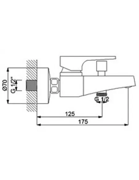 Смеситель для ванны Newarc Aqua 941511W, латунь, белый - 2