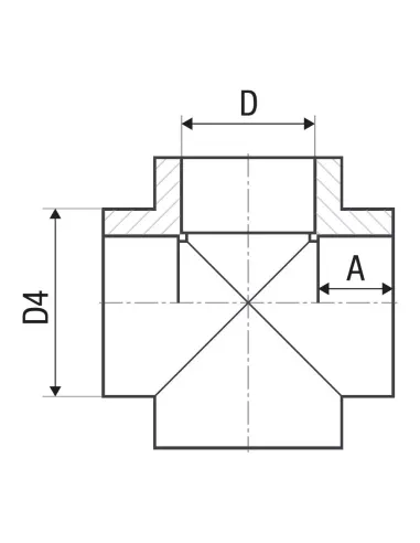 Хрестовина ITAL 32 мм для поліпропіленових труб