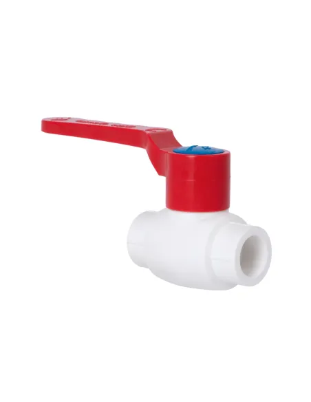 Кран кульовий Blue Ocean 20х20 мм білий, для гарячої води, для поліпропіленових труб