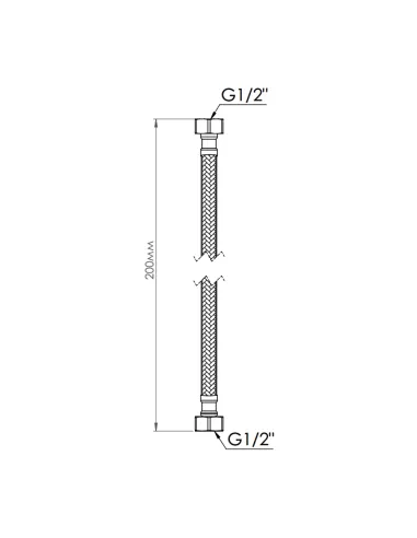 Шланг для подвода воды Thermo Alliance Standart TAS387W20 1/2 дюйма, 0.2 метра