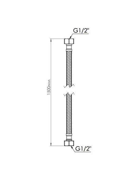 Шланг для підведення води Thermo Alliance Standart TAS387W150 1/2 дюйми, 1.5 метра