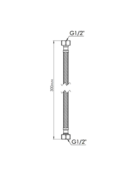 Шланг для подвода воды Thermo Alliance Standart TAS387W30 1/2 дюйма, 0.3 метра