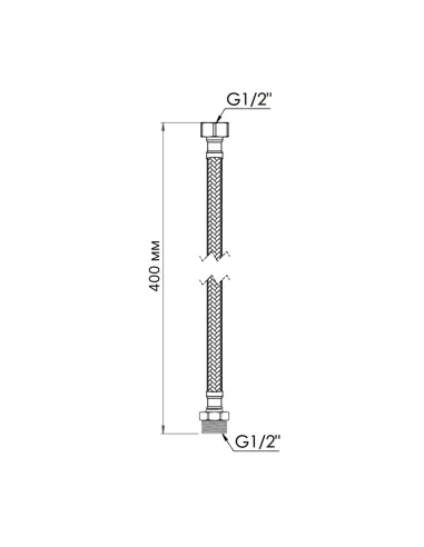 Шланг для підведення води Thermo Alliance Standart TAS388W40 1/2 дюйми, 0.4 метри