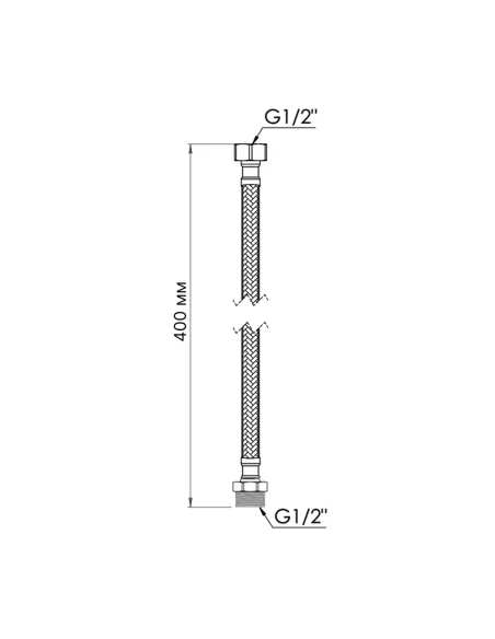 Шланг для підведення води Thermo Alliance Standart TAS388W40 1/2 дюйми, 0.4 метри