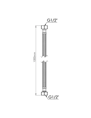 Шланг для подвода воды Thermo Alliance Standart TAS387W100 1/2 дюйма, 1 метр