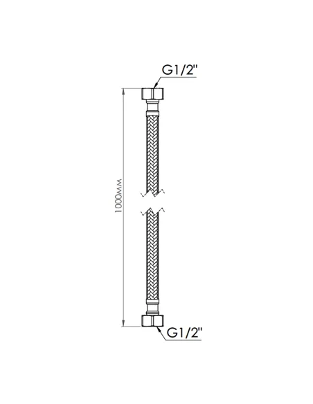 Шланг для подвода воды Thermo Alliance Standart TAS387W100 1/2 дюйма, 1 метр
