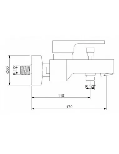 Змішувач для ванни Newarc Master 187511 - 2