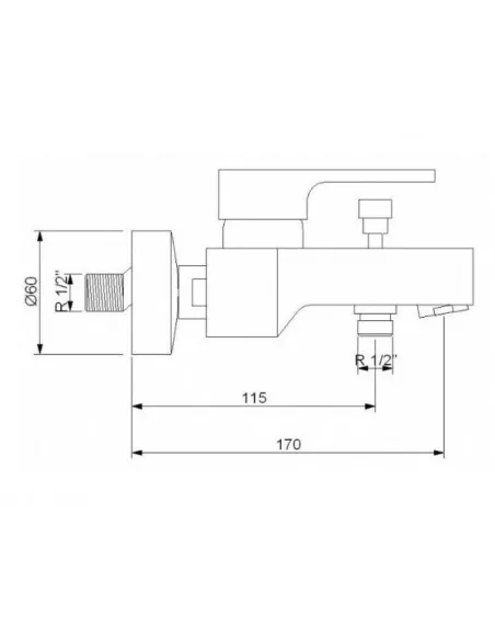 Змішувач для ванни Newarc Master 187511 - 2