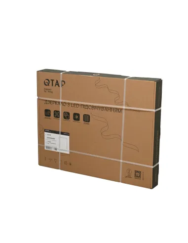 Дзеркало для ванної Q-Tap Mideya 600х800 мм, з LED-підсвічуванням Touch, з антизапотіванням