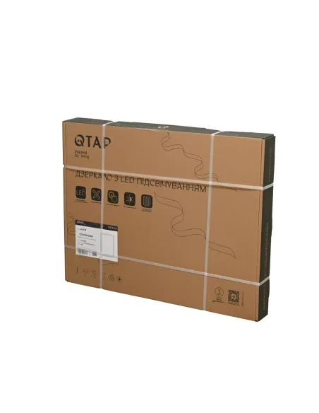Зеркало для ванной Q-Tap Mideya 600х800 мм, с LED-подсветкой Touch, с антизапотеванием
