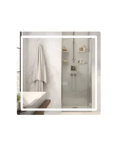 Зеркало для ванной Q-Tap Mideya 700х800 мм, с LED-подсветкой Touch, с антизапотеванием