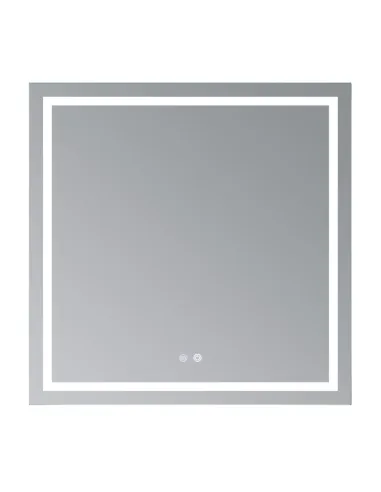 Зеркало для ванной Q-Tap Mideya 800x800 мм, с LED-подсветкой Touch, с антизапотеванием