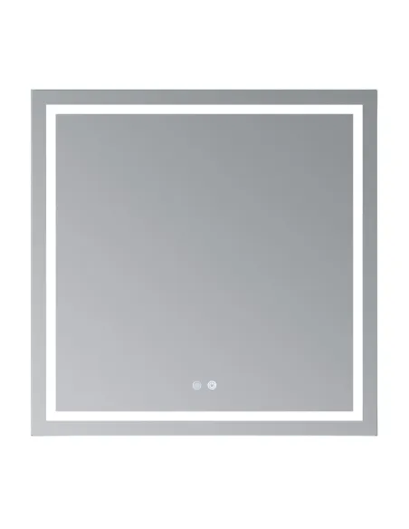 Зеркало для ванной Q-Tap Mideya 800x800 мм, с LED-подсветкой Touch, с антизапотеванием