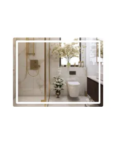 Зеркало для ванной Q-Tap Mideya 1200х800 мм, с LED-подсветкой Touch, с антизапотеванием