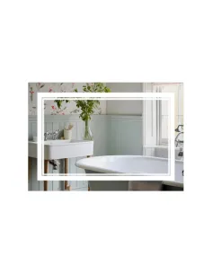 Зеркало для ванной Q-Tap Cardinal Reverse 800х600 мм, с LED-подсветкой Touch, с антизапотеванием