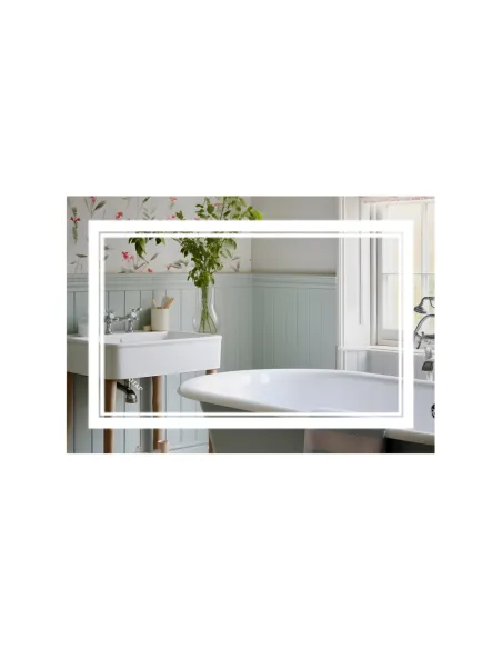 Дзеркало для ванної Q-Tap Cardinal CA1 Reverse 800х600 мм, з LED-підсвічуванням Touch, з антизапітнінням