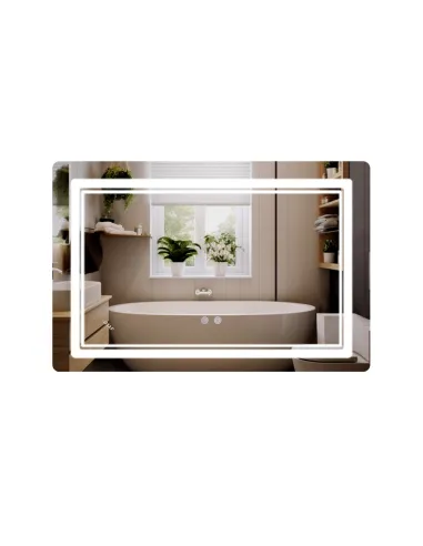 Дзеркало для ванної Q-Tap Cardinal CA2 Reverse 800х600 мм, з LED-підсвічуванням Touch, з антизапітнінням